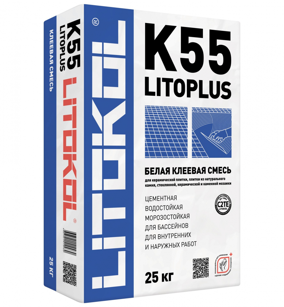 Клей плиточный Литокол K55 (LITOPLUS K55) 25кг